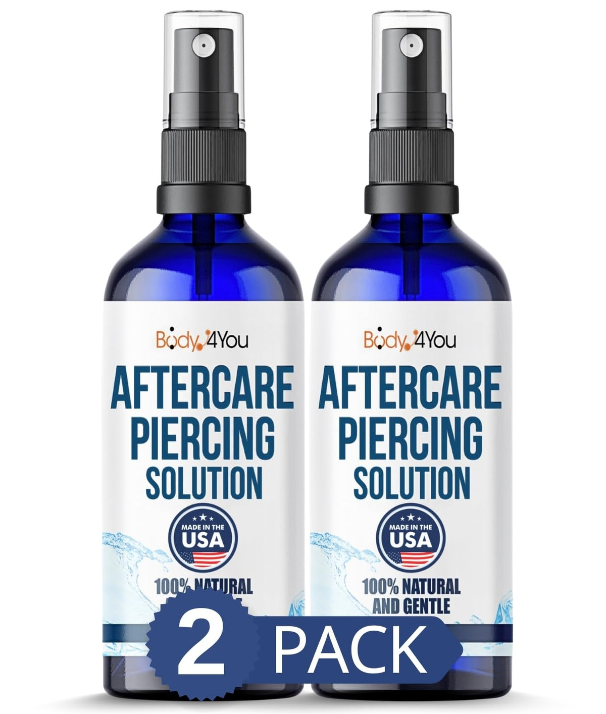 BodyJ4You piercing aftercare spray bottle closeup for easy mist application