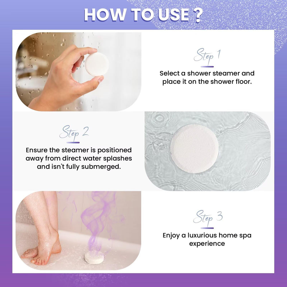 BodyRefresh lavender-steamers-hotel-bathroom provides quick relaxation after travel.