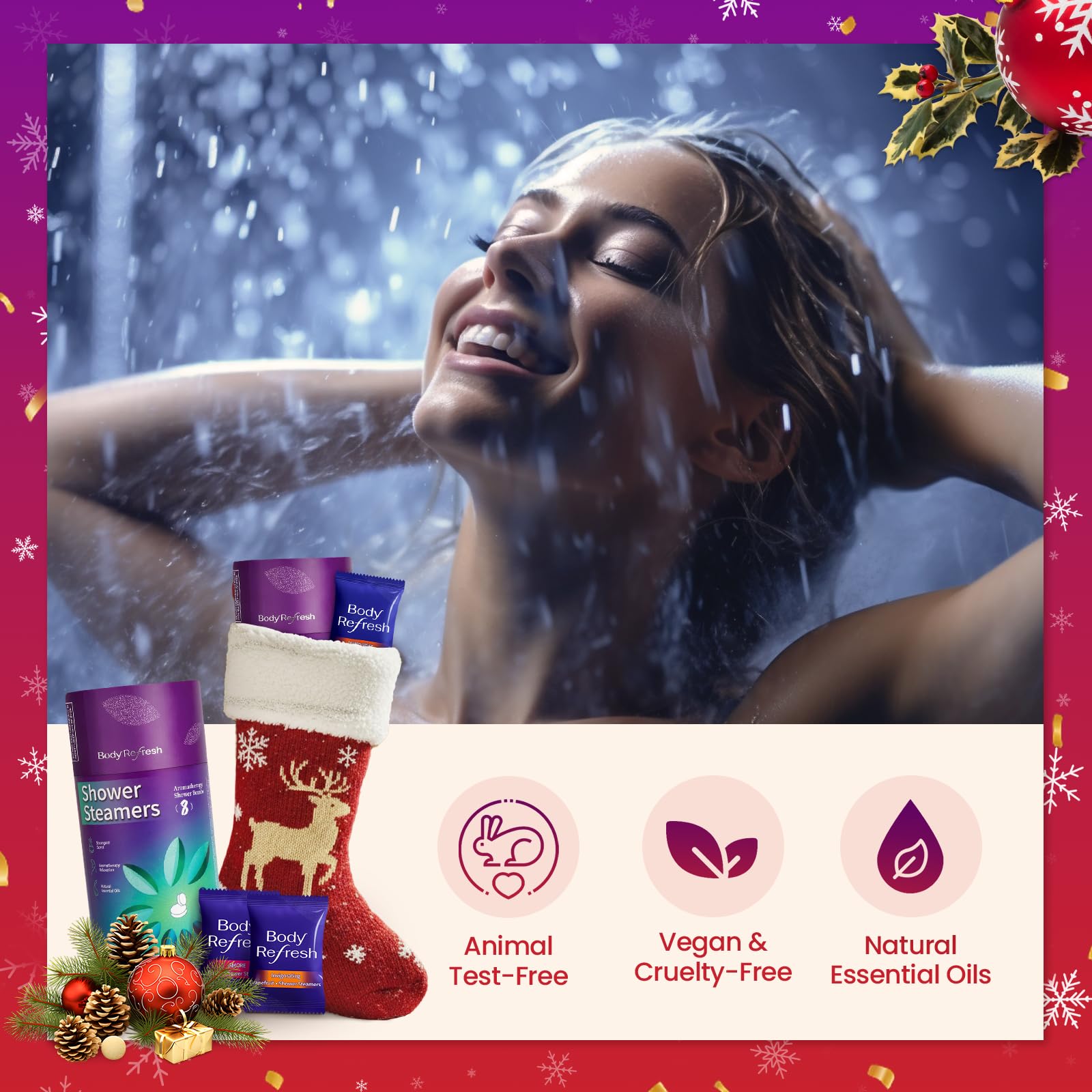 BodyRefresh rose steamers for a calming spa-like unwind.