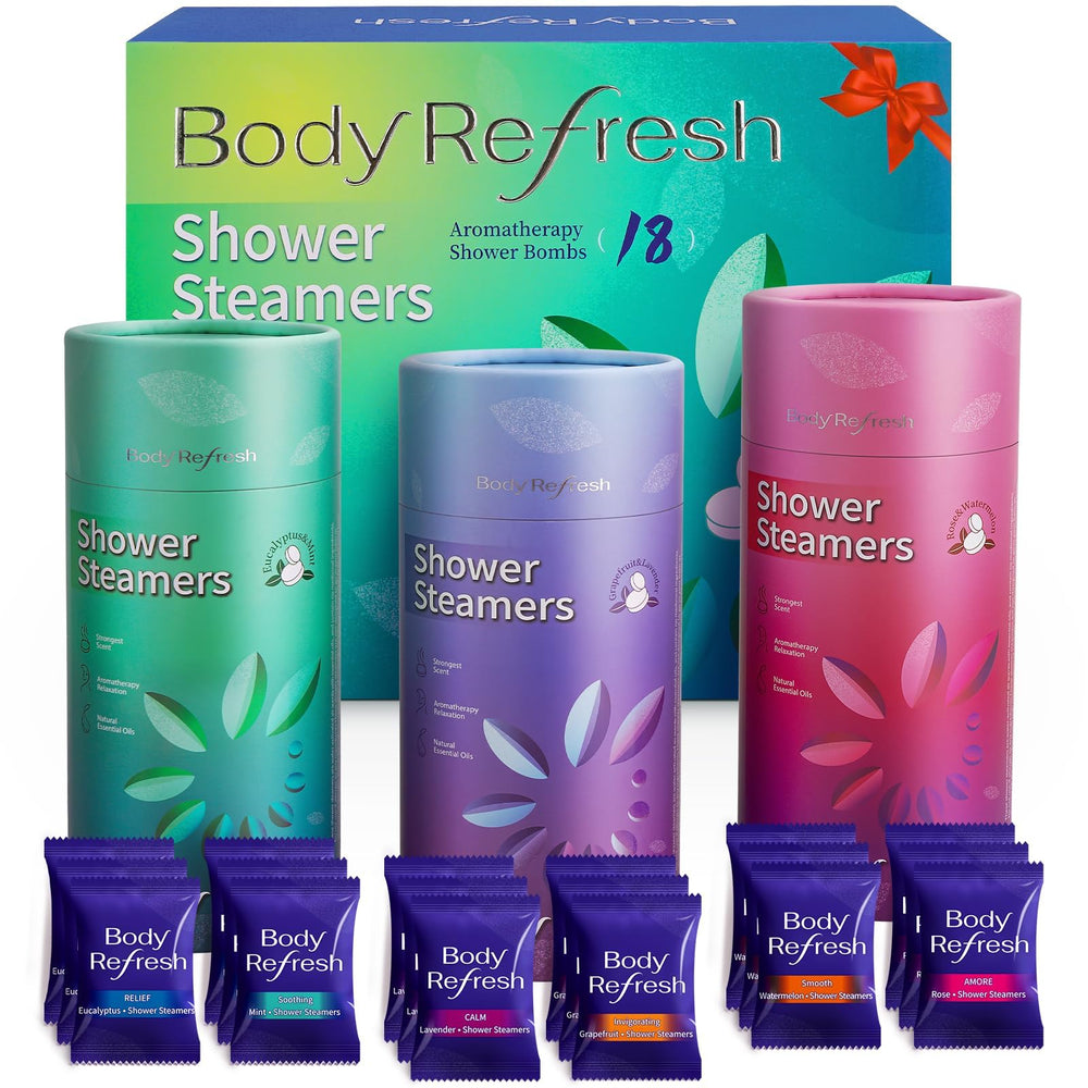 BodyRefresh eucalyptus shower steamer for calming aromatherapy in the shower