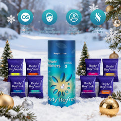 BodyRefresh lavender shower steamer provides calming aromas for a relaxing shower.