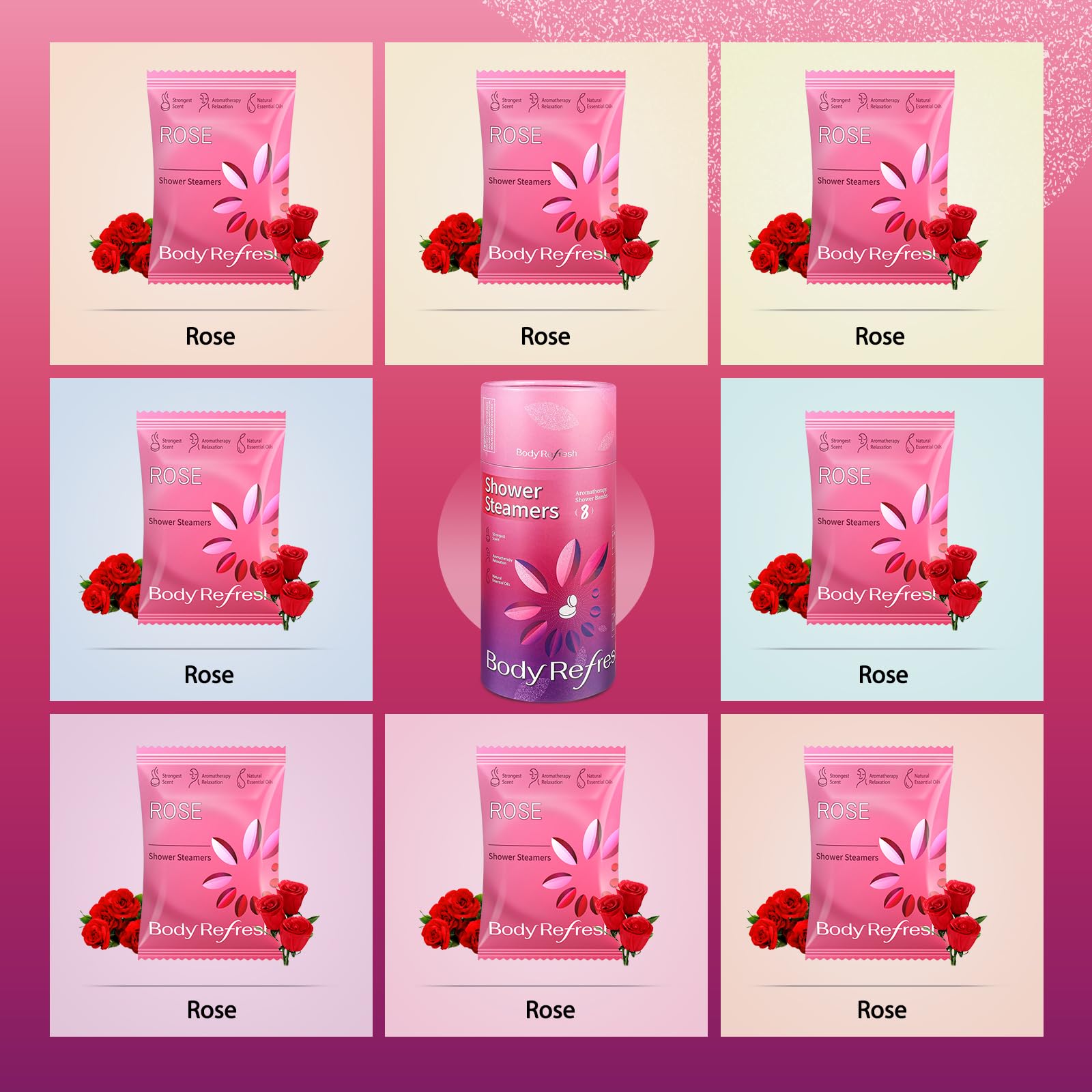 BodyRefresh shower steamers create spa-like ambiance, transforming your shower into relaxation.