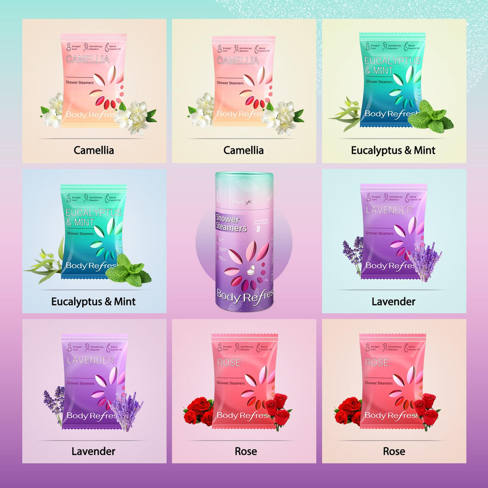 BodyRefresh camellia steamers offering gentle fragrance to enhance relaxation.