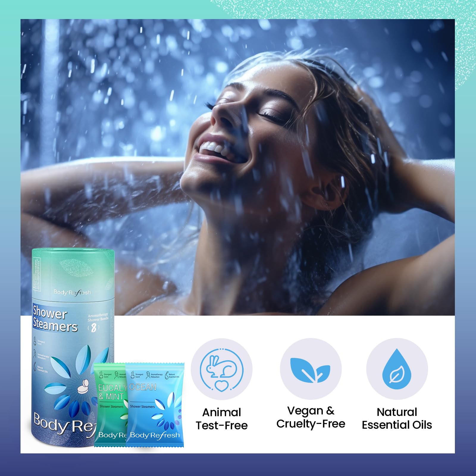 BodyRefresh citrus shower steamer for bright uplifting scent