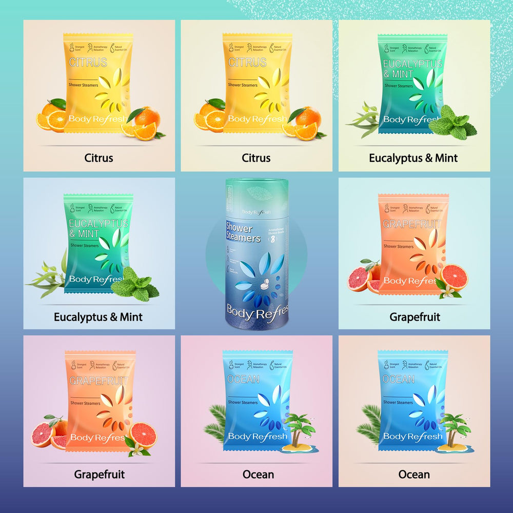 BodyRefresh grapefruit shower steamer for mood-boosting refreshment