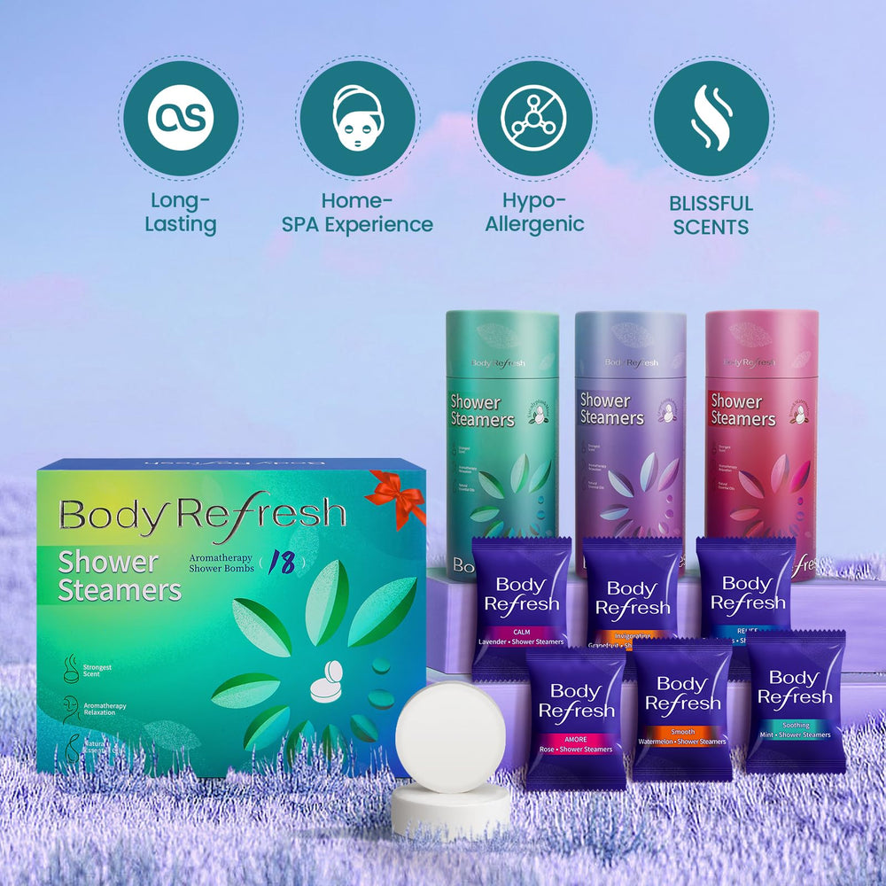 BodyRefresh lavender steamers offer calming aromatherapy for peaceful evenings.