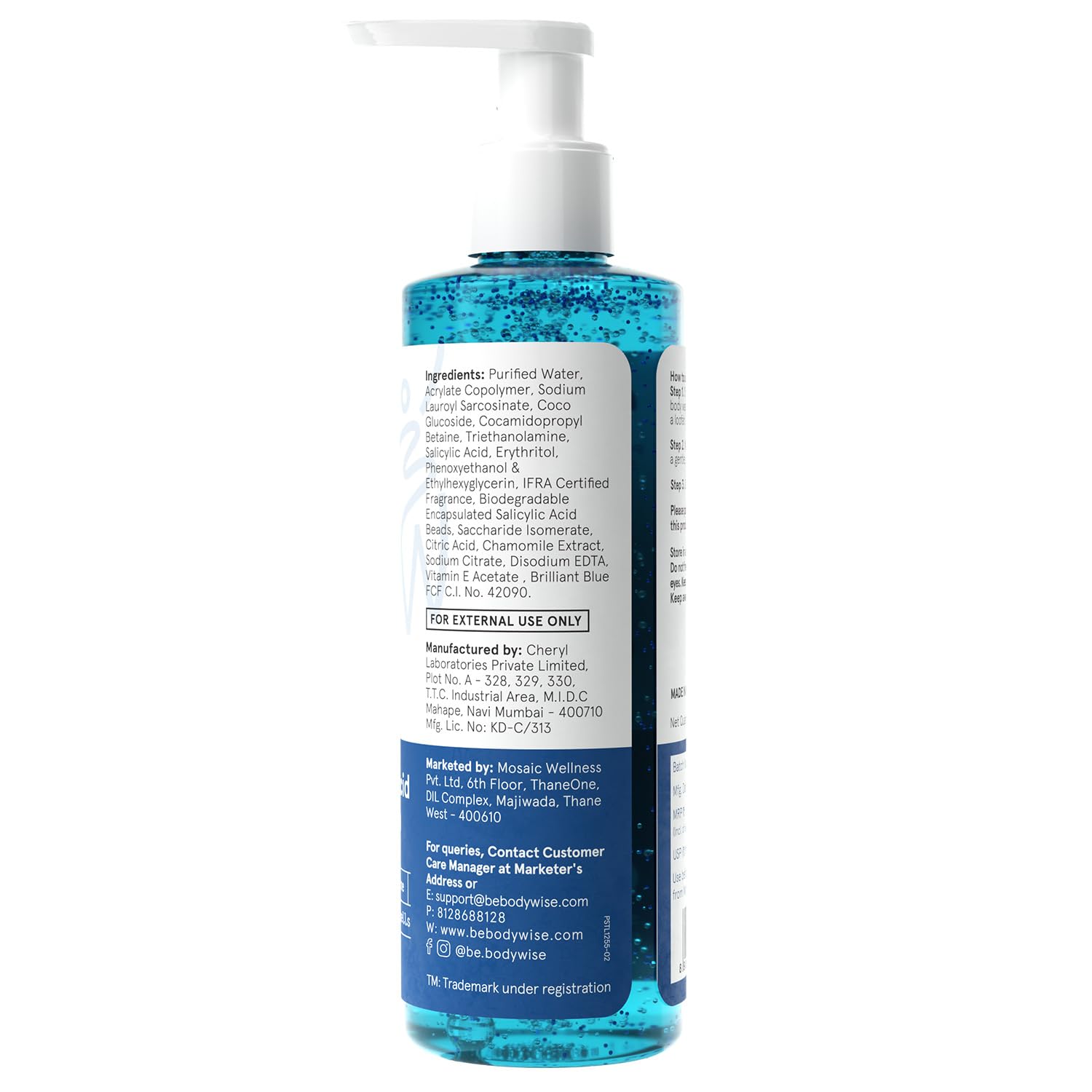 Bodywise Be Body Wash fresh aqua fragrance boosts daily mood.
