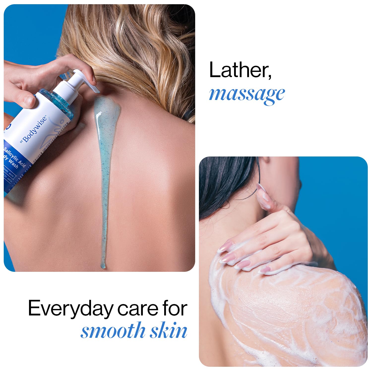 Bodywise Be Body Wash paraben- and sulfate-free formula for sensitive skin.