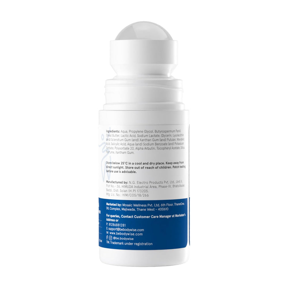 Bodywise deodorant roll-on is dermatologist-tested for all skin types.