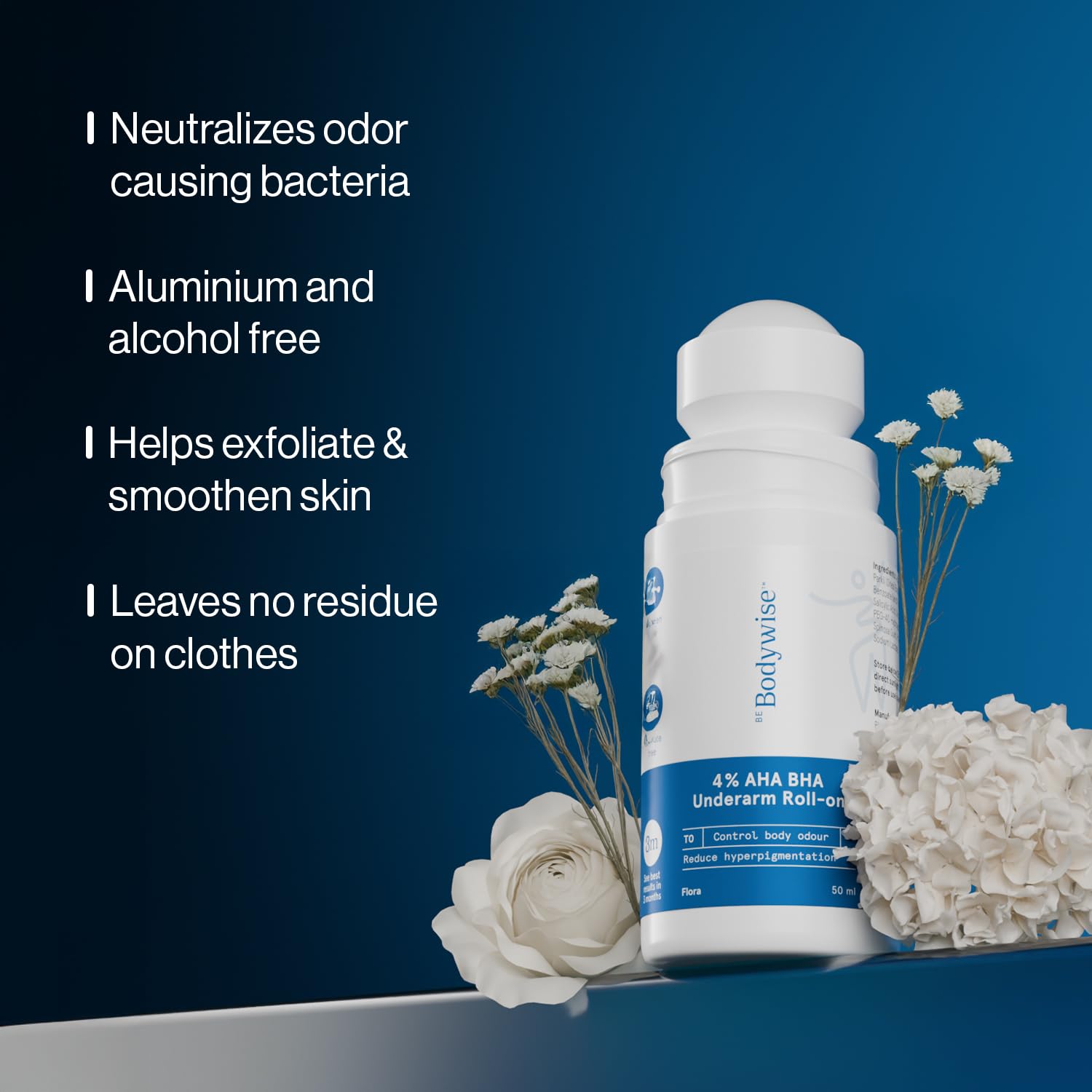 Bodywise deodorant roll-on travel-friendly design prevents over-application.