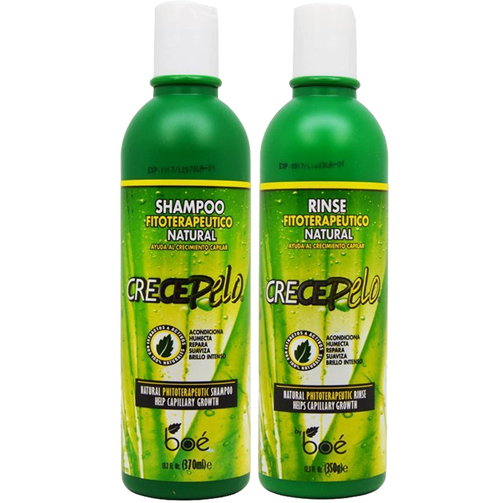 BOÉ Crece Pelo shampoo bottle shows gentle, sulfate-free cleansing for sensitive scalps