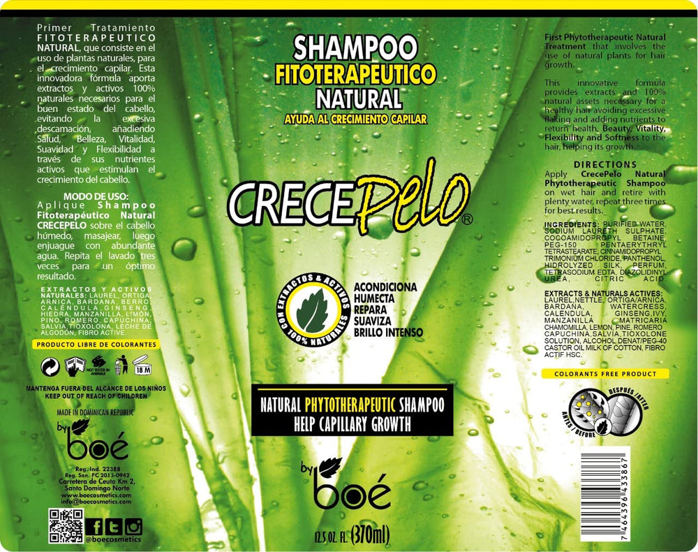BOÉ Crece Pelo shampoo lather on hair delivering cleansing and nourishment