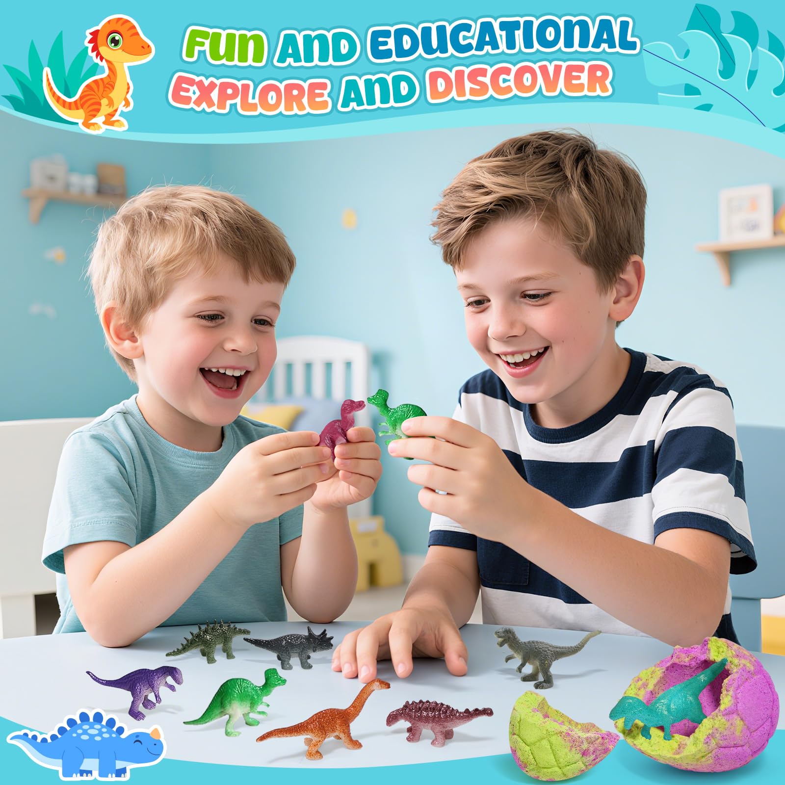 Bofuoos Bath time invites imaginative play with dinosaur theme