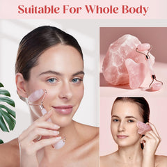 Bofuoos Gua Sha Rose Quartz Paddle highlighting soothing massage for daily skincare ritual