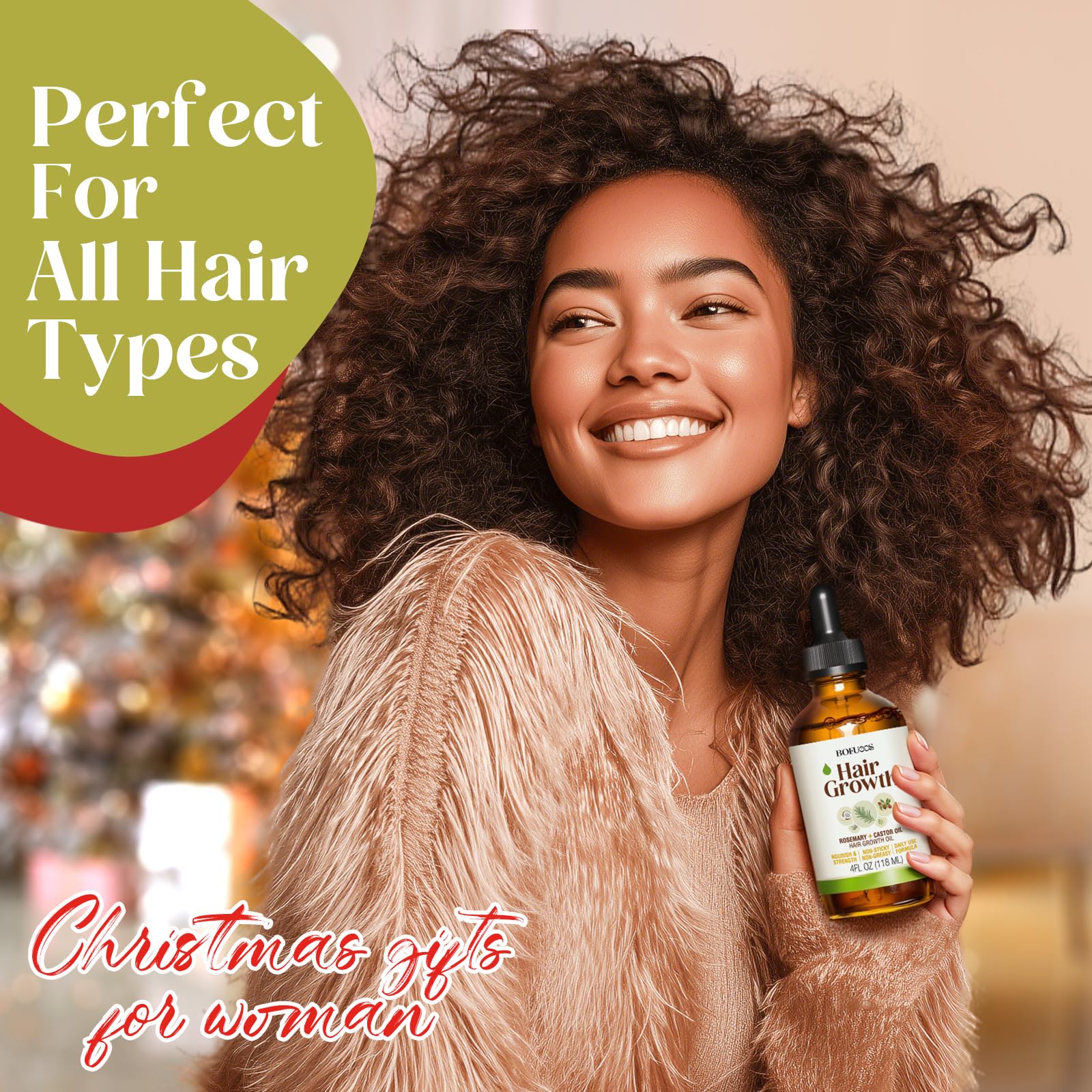 Bofuoos thickening hair results visible on healthier strands.