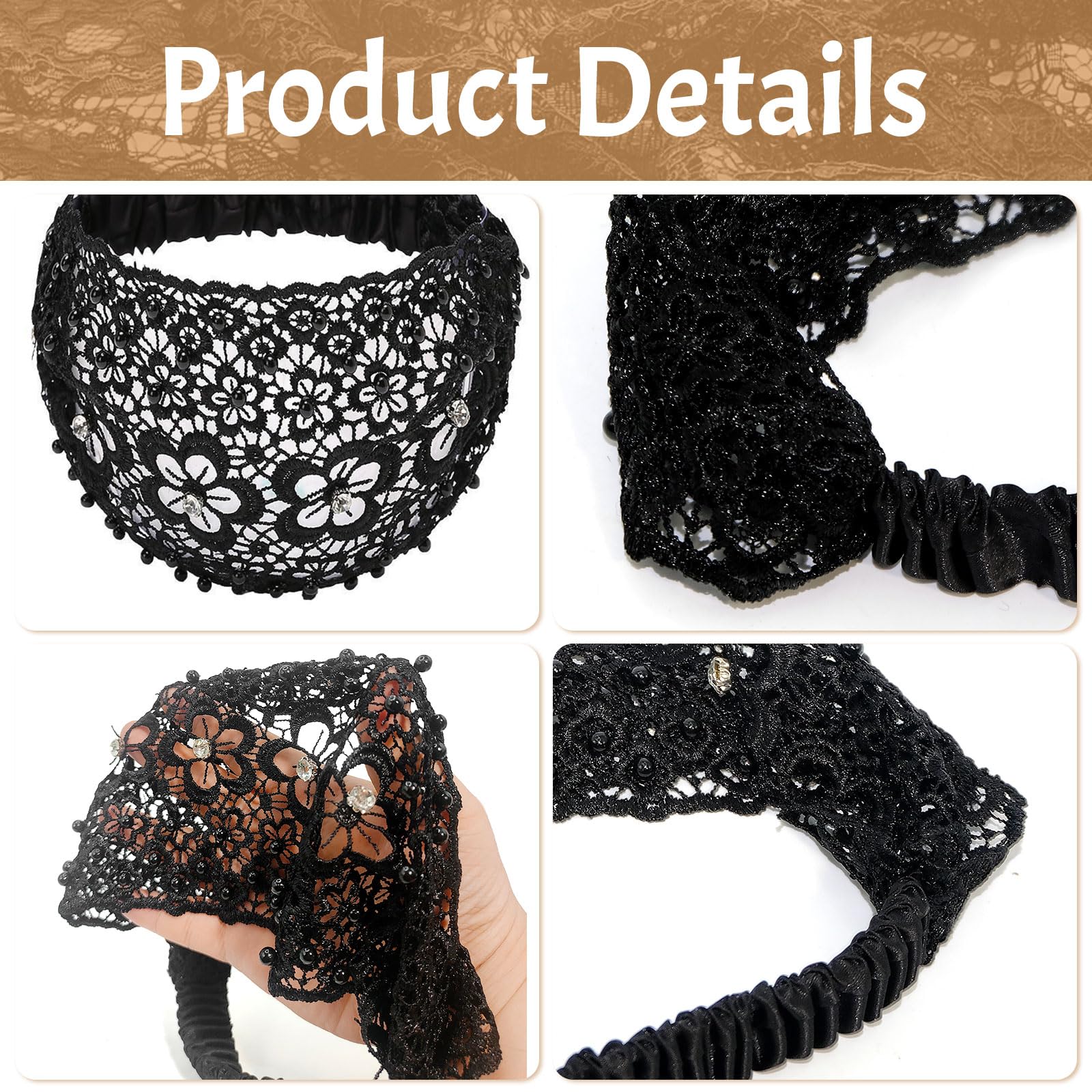 Boho headband stretchy elastic provides comfortable one-size-fits-most fit