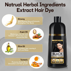 BOJICA 3in1-hair-dye-shampoo shows color, cleanse, and condition in one step.
