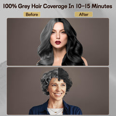 BOJICA black hair dye shampoo application-on-dry-hair delivers quick gray coverage at home.