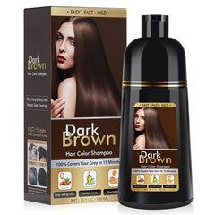 BOJICA dark brown hair dye shampoo bottle for at home gray coverage