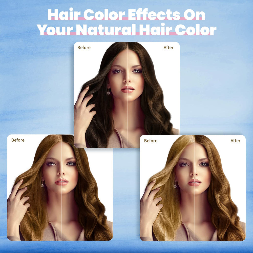 BOJICA Hair Dye Shampoo being applied to dry hair for quick gray coverage.