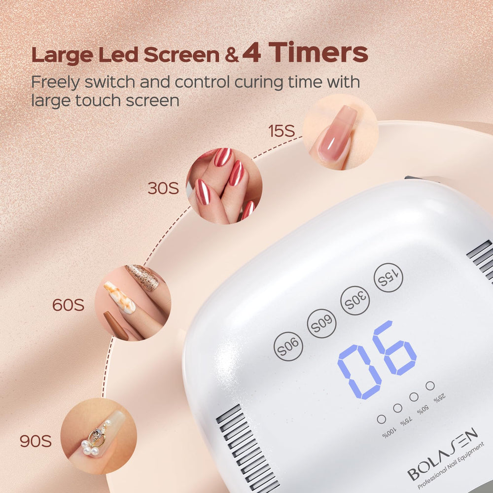 BOLASEN 2-hour rapid recharge keeps you painting and polishing.