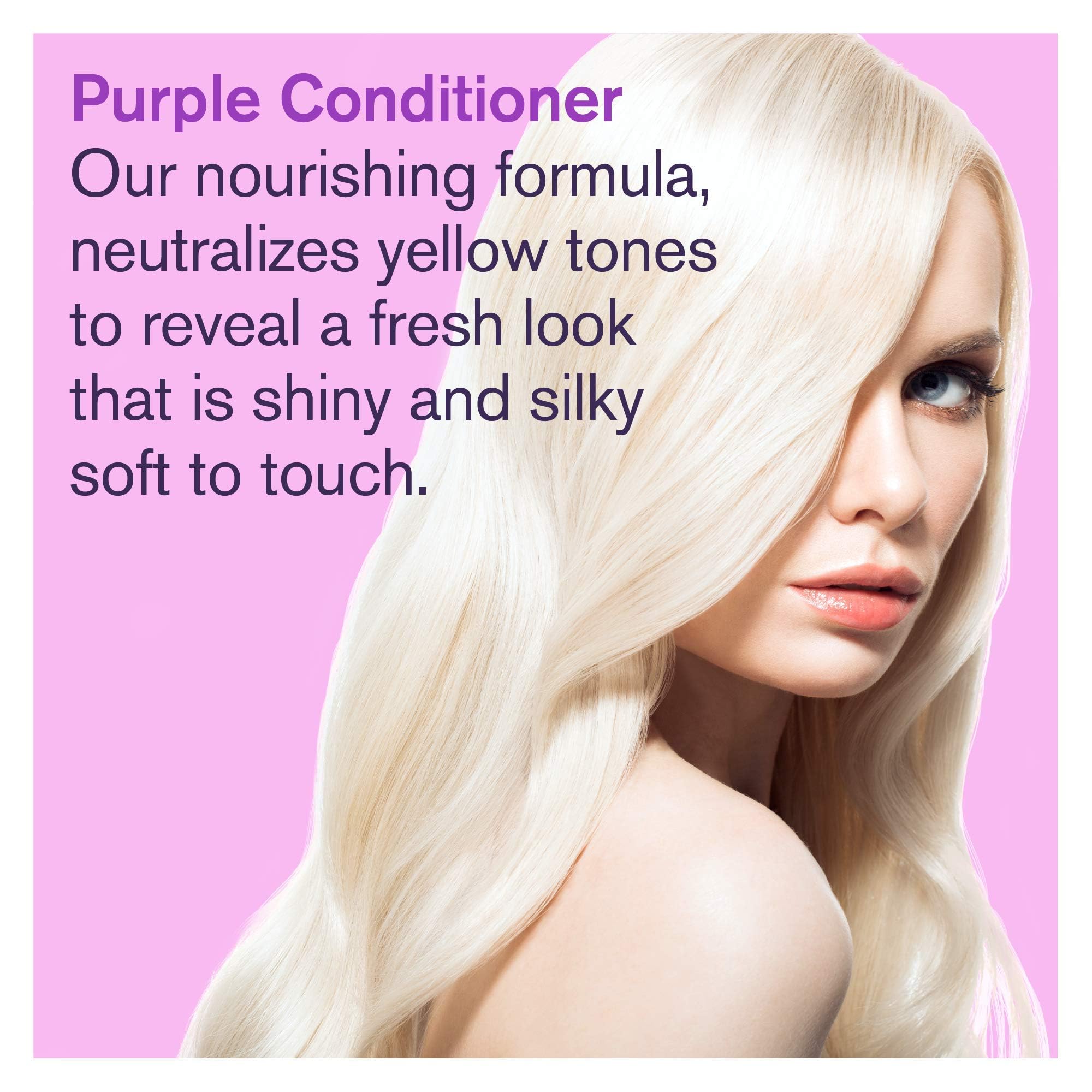 BOLD UNIQ Purple Conditioner hand-application shows detangling and smoothing benefits.