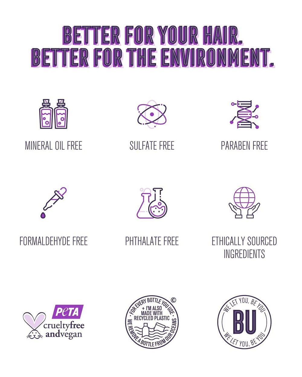 Bold Uniq Purple Shampoo packaging features vegan and paraben-free labeling.
