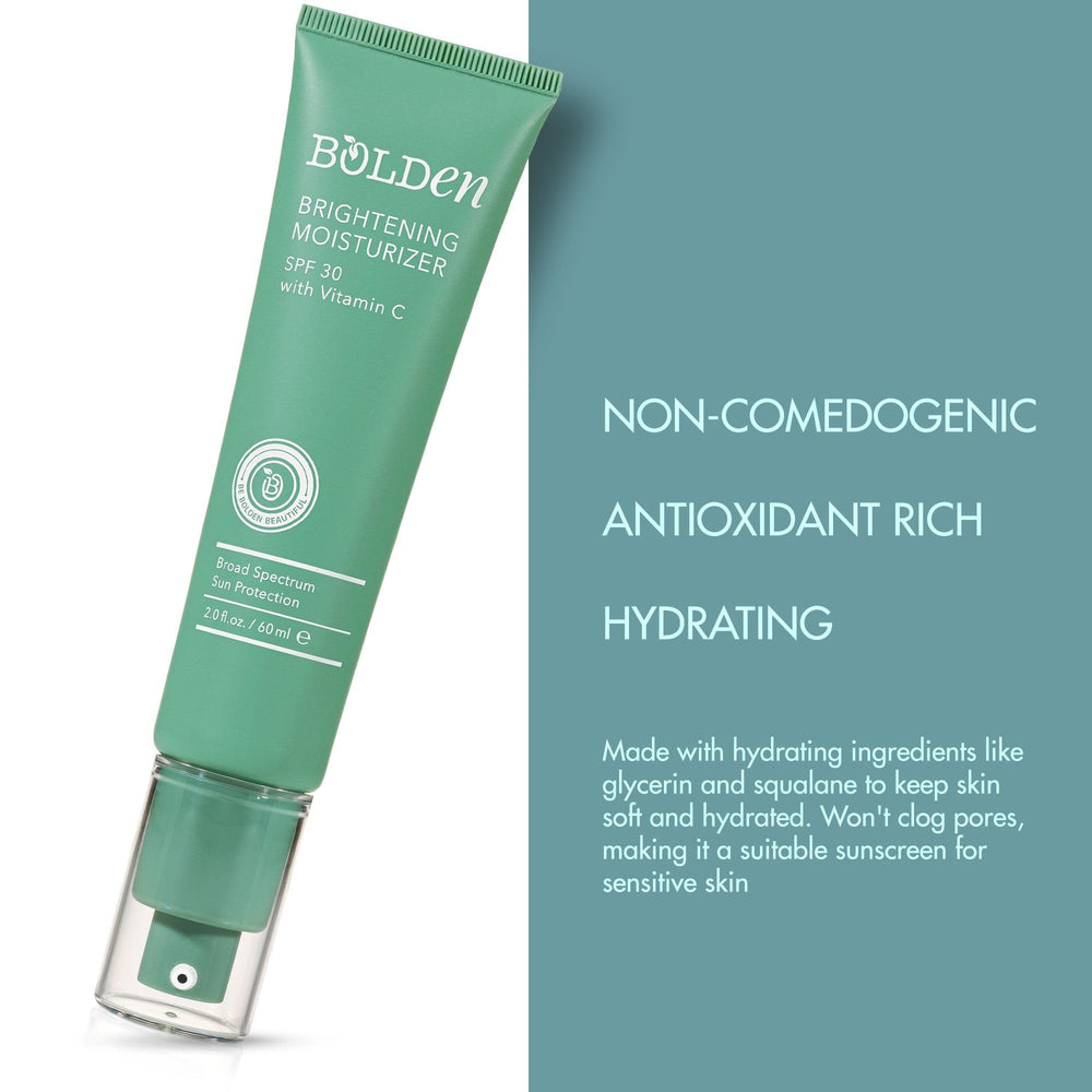 Bolden brightening moisturizer showing daily sun protection under natural light