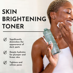 Bolden toner applied with cotton pad demonstrating oil control and shine reduction.