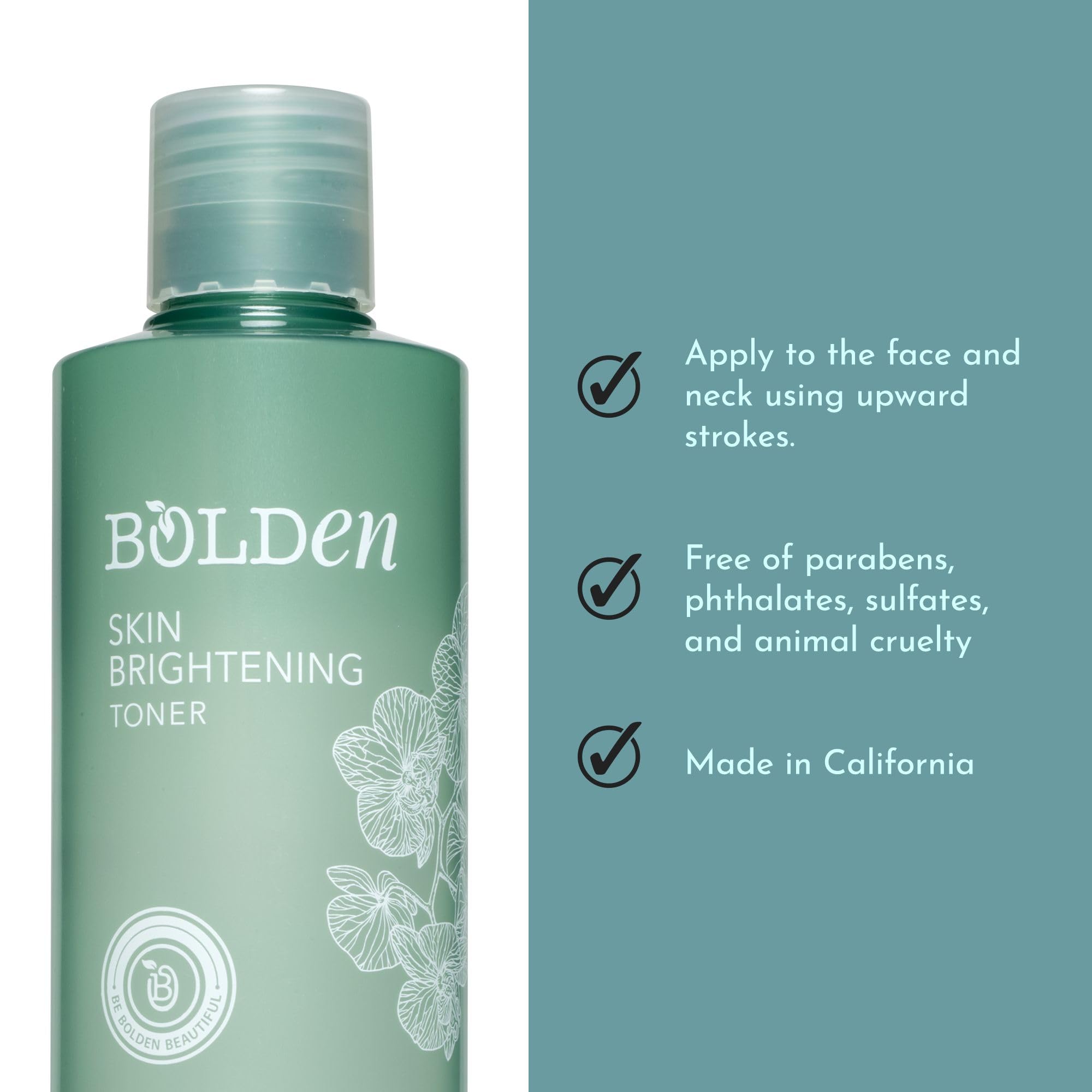 Bolden Skin Brightening Toner boxed packaging showcases brand commitment and routine fit.