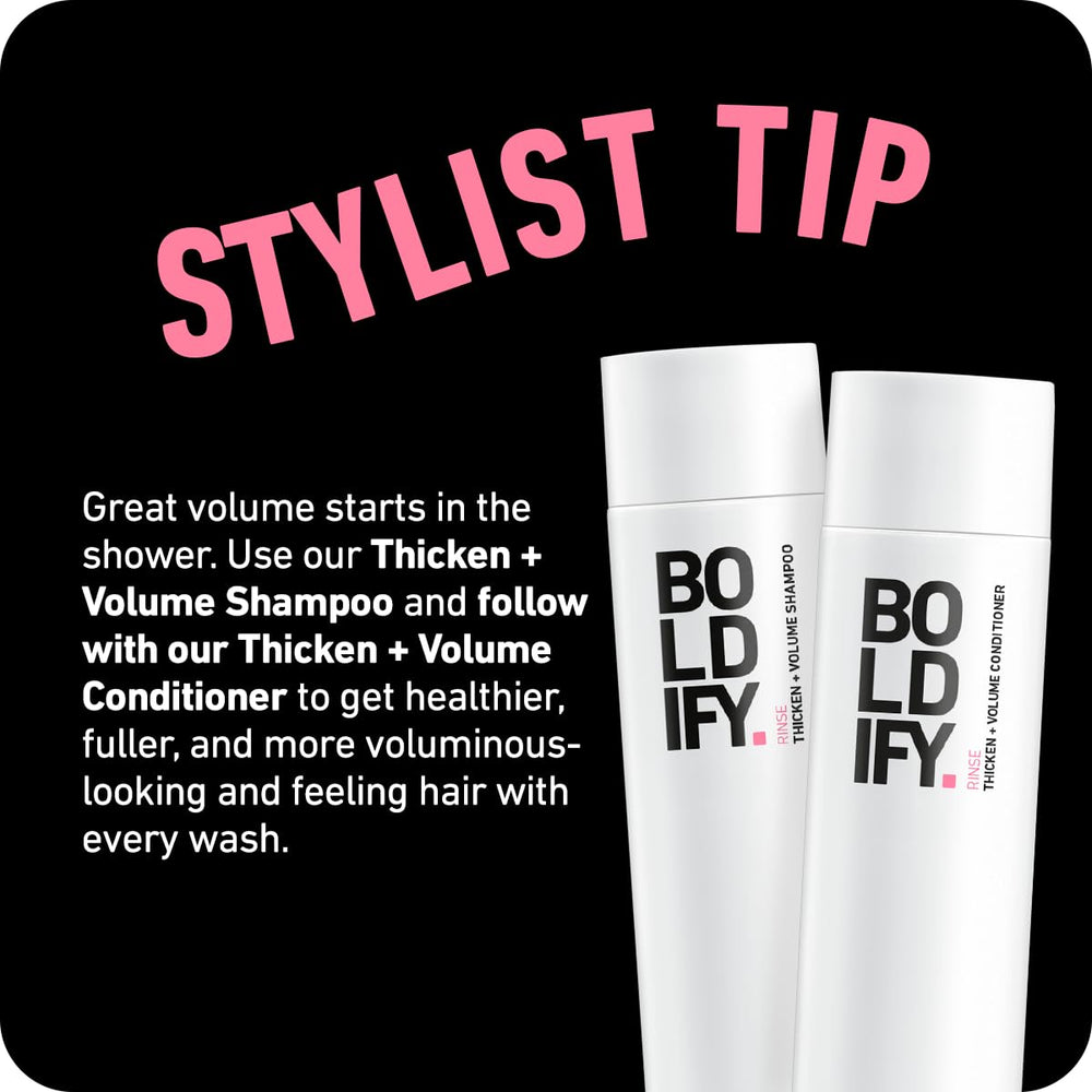 Boldify Dry Texture Spray delivers a matte finish and grip for braids.