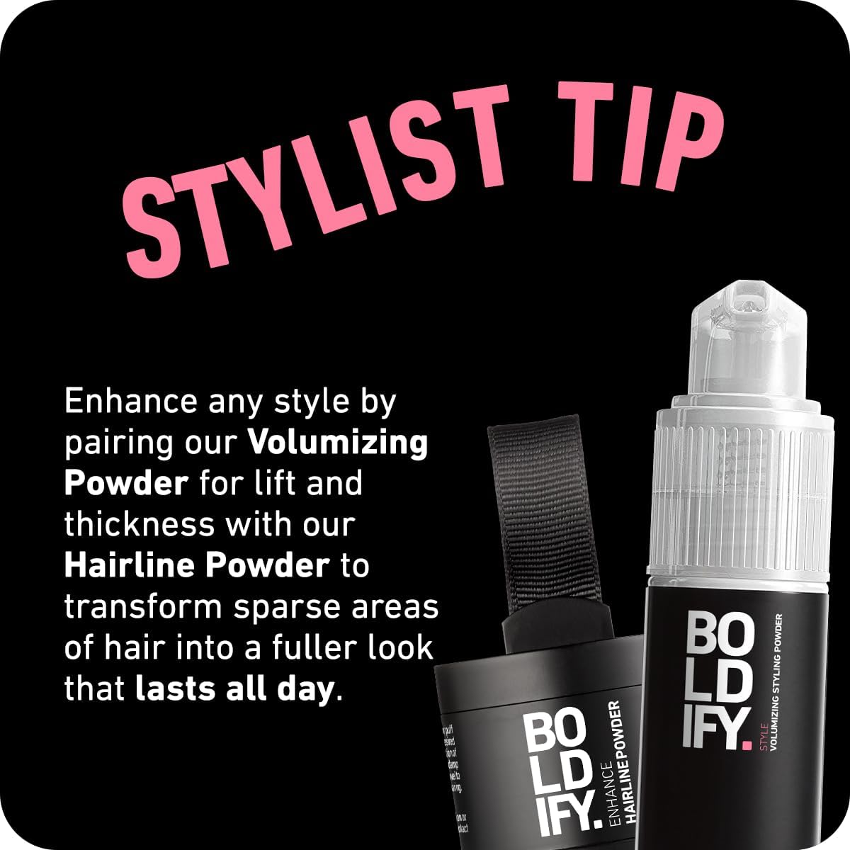 Boldify Fine-hair lift creates natural texture and separation