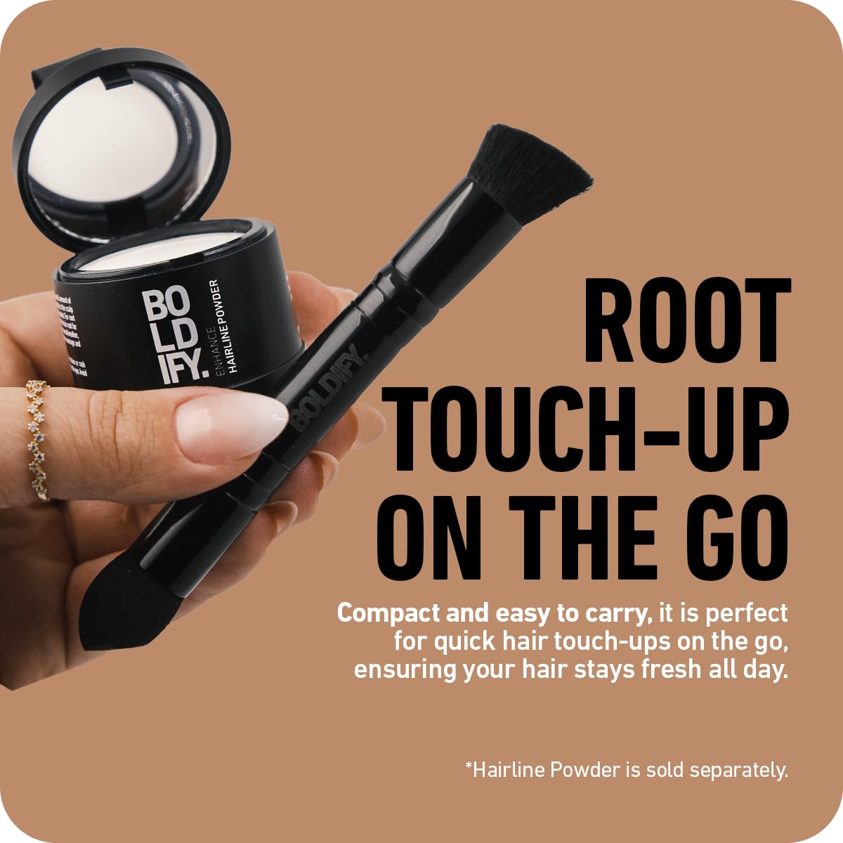 Boldify hair contour brush helps blend roots and define edges.