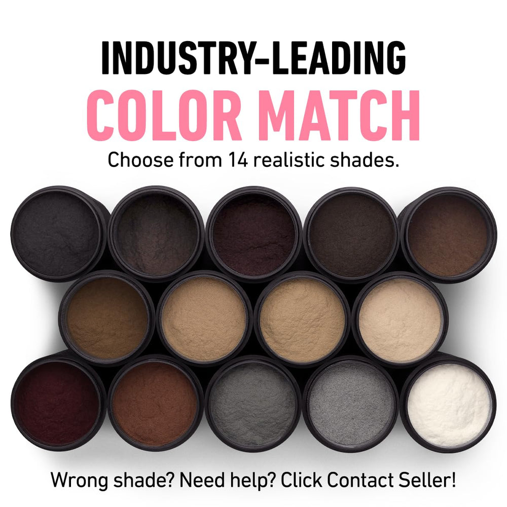 Boldify Hair Fibers 28g durable finish set indicates weather and sweat resistance.