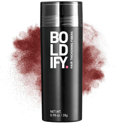 Boldify Hair Fibers 28g packaging shows close-up ready-to-use design for quick application