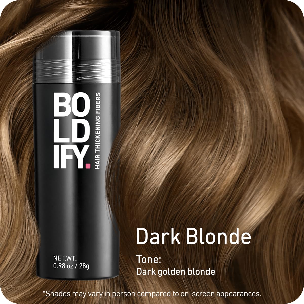 Boldify Hair Fibers partline-density close-up shows seamless blend.