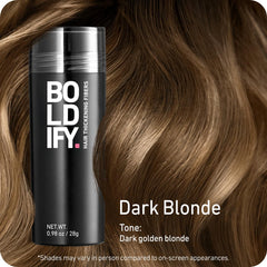 Boldify Hair Fibers partline-density close-up shows seamless blend.
