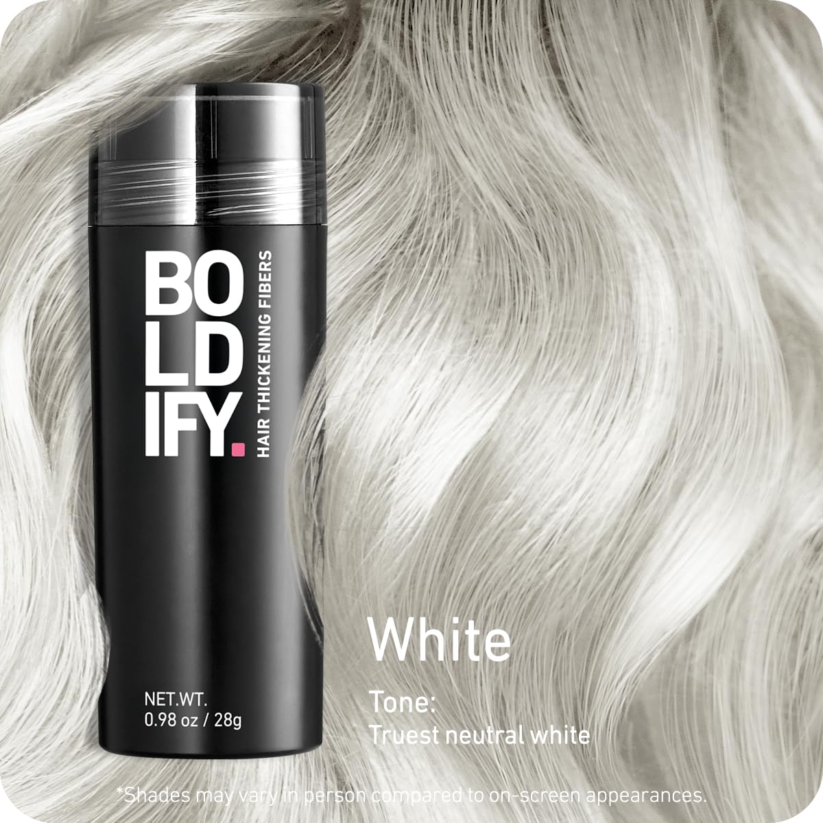 Boldify Hair Fibers 28g seamless partline coverage for natural finish.