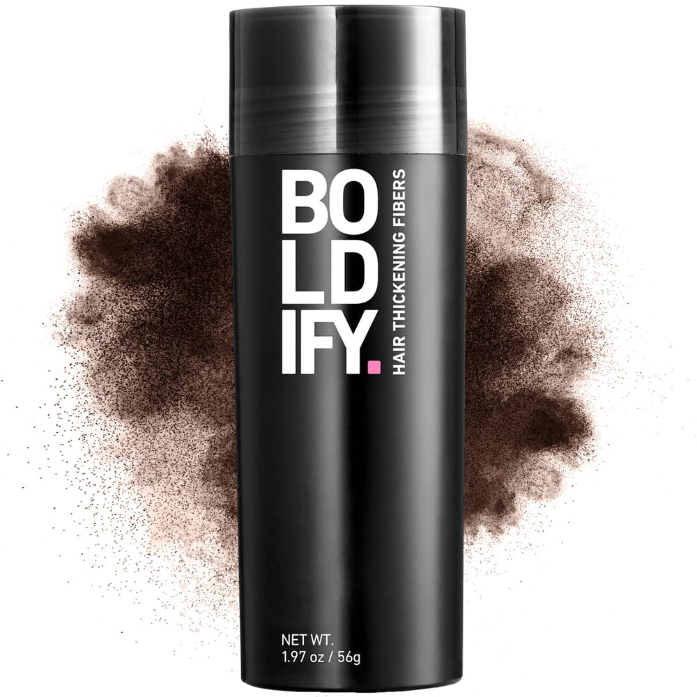 Boldify Hair Fibers 56g bottle offers instant root coverage for a fuller look