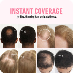 Boldify Hair Fibers close-up blends fine hair with realism.