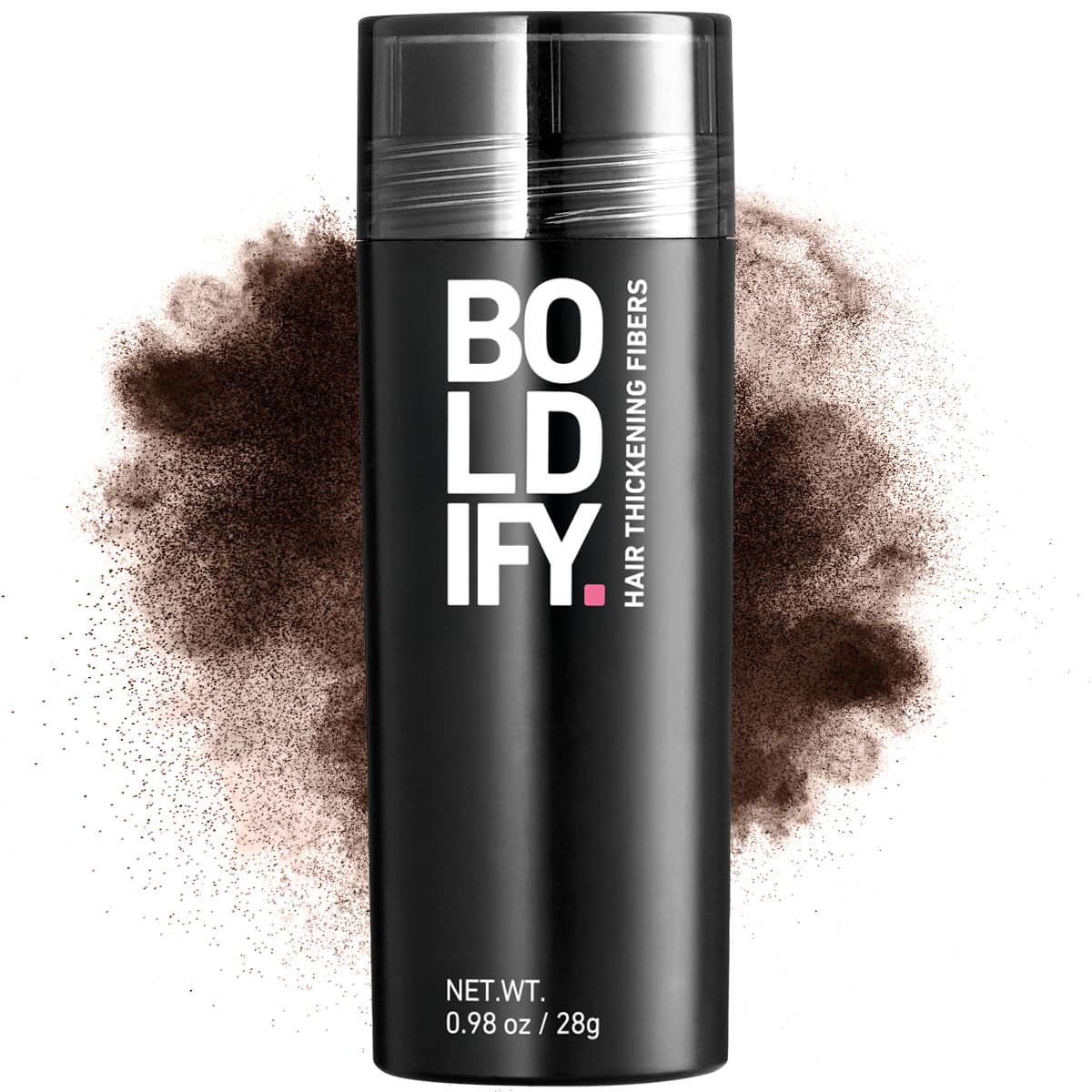 Boldify Hair Fibers crown application for instant fullness and natural blend.