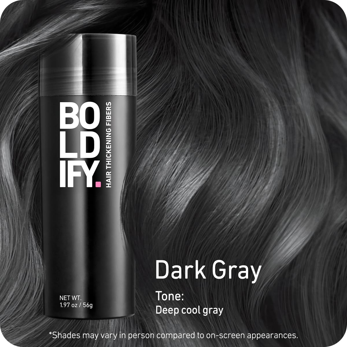 Boldify Hair Fibers crown coverage highlights instant fullness on the crown