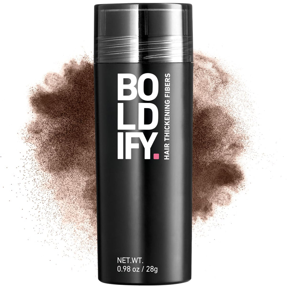Boldify Hair Fibers crown-fill shows instant fullness for thinning crowns