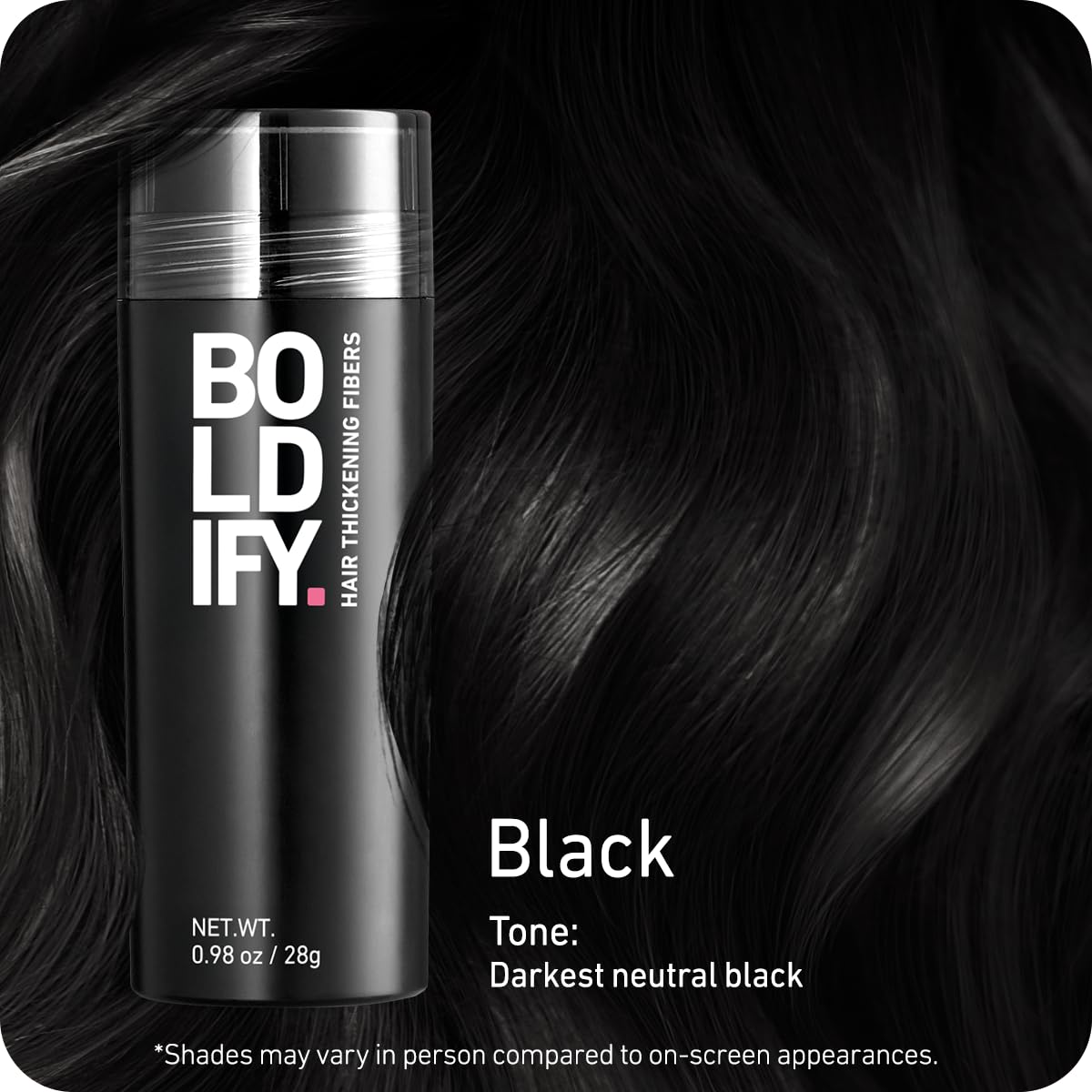 Boldify Hair Fibers blend at partline for natural density