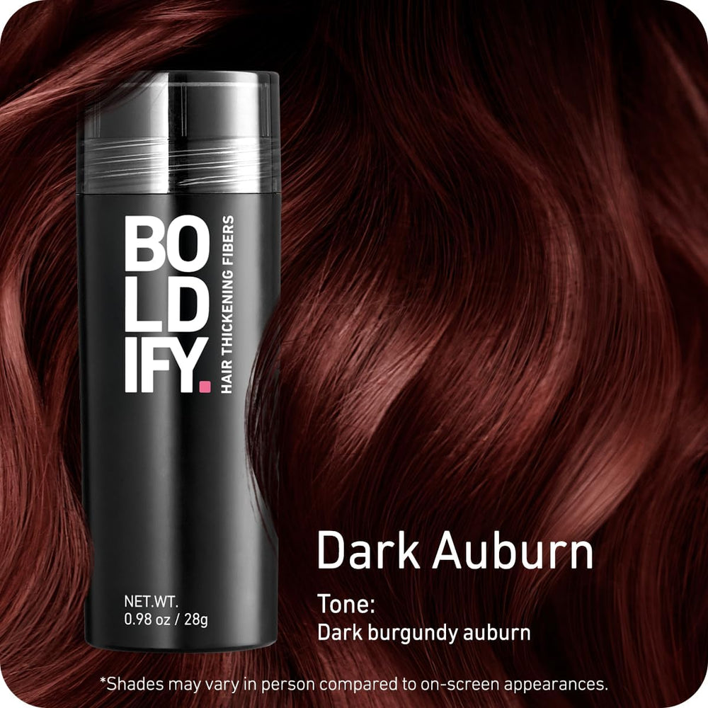 Boldify Hair Fibers shade range 14 swatches helps you precisely match your color
