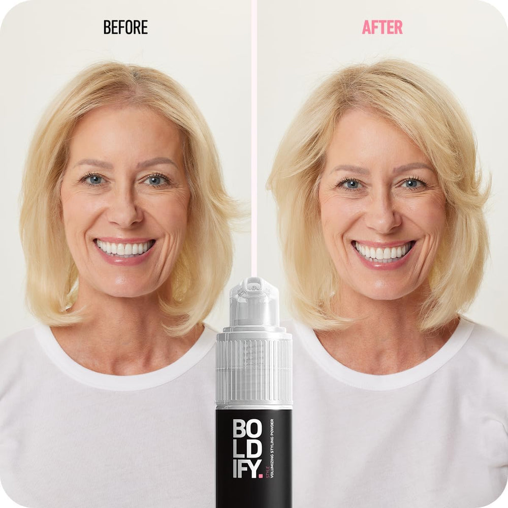 Boldify Hair Volume Powder leaves no residue while adding fullness