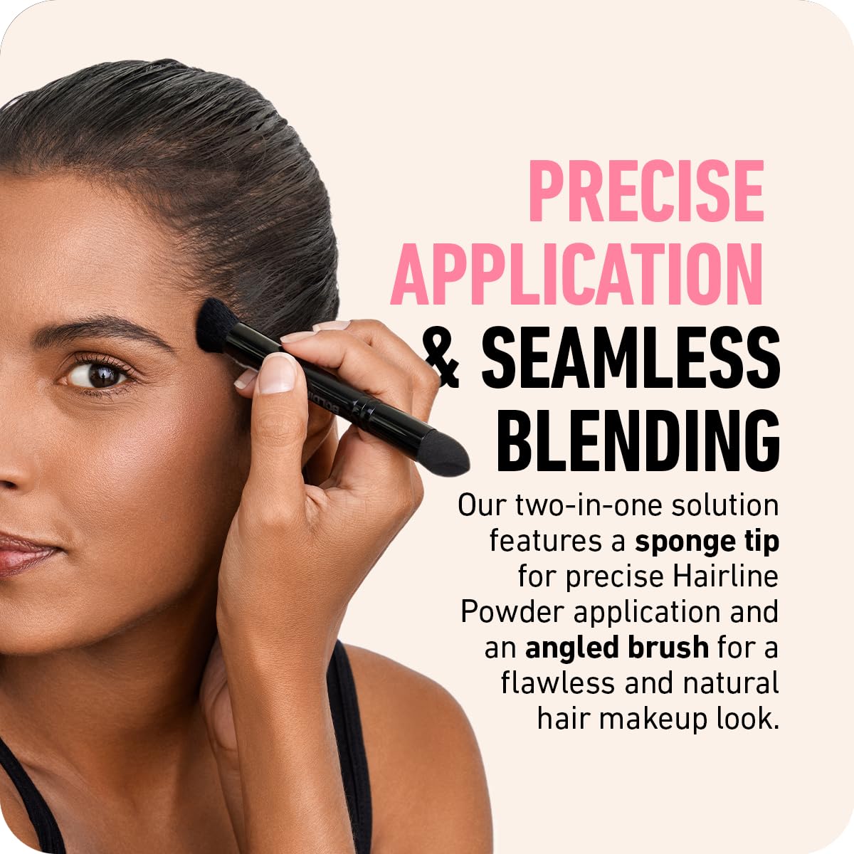 Boldify hairline brush sponge tip enables precise application on sparse areas.
