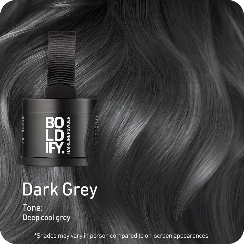 Boldify Hairline Powder applicator dab for precise bald-spot coverage.