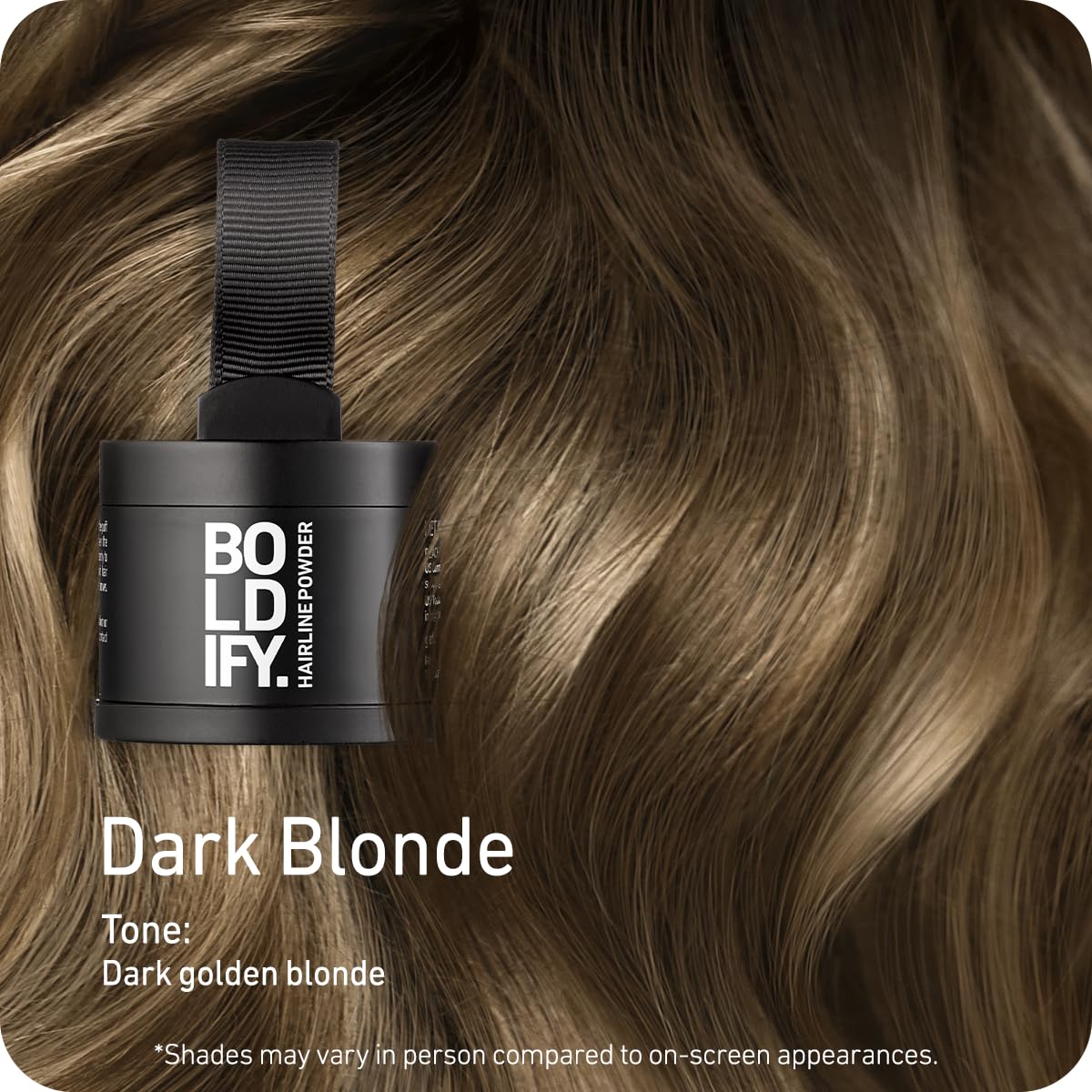 Boldify Hairline Powder applicator demonstrates precise, mess-free application.