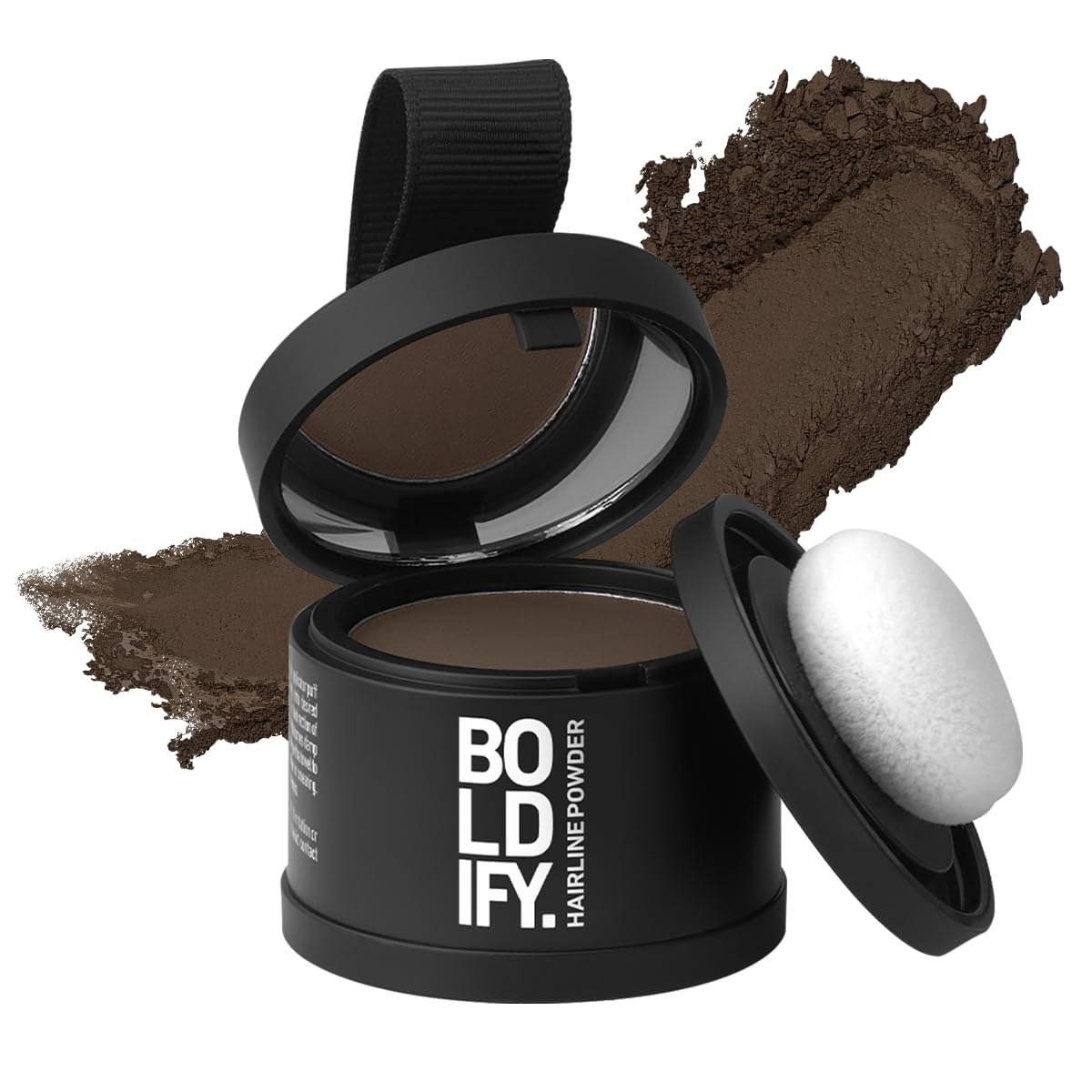 Boldify Hairline Powder compact-case for precise root touch-up and natural coverage